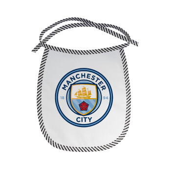 Manchester City FC , Σαλιάρα μωρού αλέκιαστη με κορδόνι Μαύρη