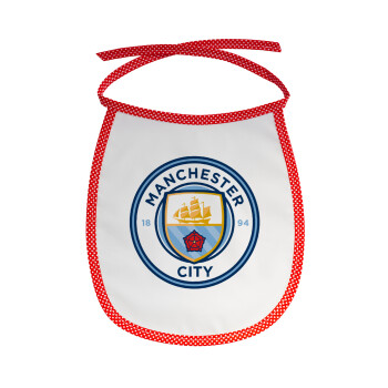 Manchester City FC , Σαλιάρα μωρού αλέκιαστη με κορδόνι Κόκκινη