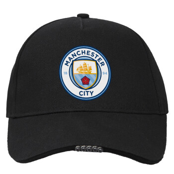 Manchester City FC , Work & Activity LED Light Cap – Perfect for Night & Low Light Conditions (100% COTTON, ADULT, UNISEX)