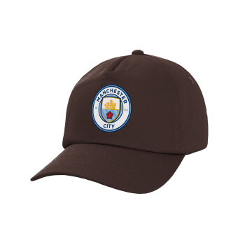 Manchester City FC , Adult Baseball Cap, 100% Cotton, Chocolate (COTTON, ADULT, UNISEX, ONE SIZE)