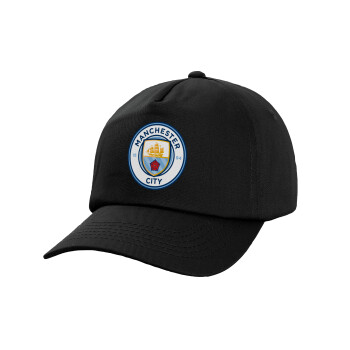 Manchester City FC , Καπέλο Baseball, 100% Βαμβακερό, Low profile, Μαύρο