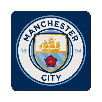 Manchester City FC , Τετράγωνο μαγνητάκι ξύλινο 9x9cm