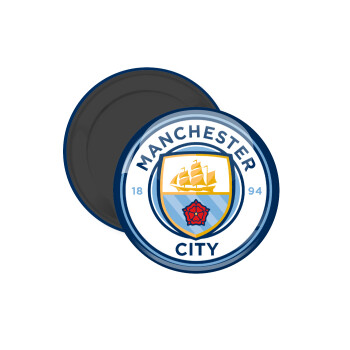 Manchester City FC , Μαγνητάκι ψυγείου στρογγυλό διάστασης 5cm