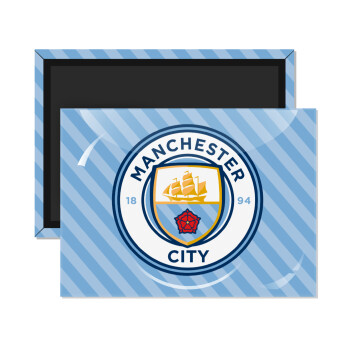 Manchester City FC , Ορθογώνιο μαγνητάκι ψυγείου διάστασης 9x6cm