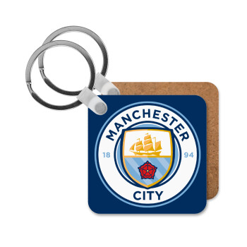 Manchester City FC , Μπρελόκ Ξύλινο τετράγωνο MDF
