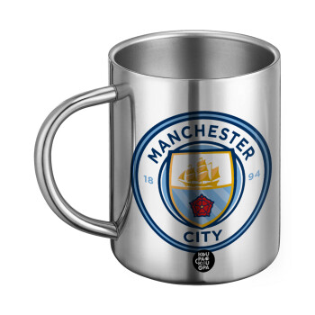 Manchester City FC , Ανοξείδωτη Μεταλλική Κούπα 450ml - Διπλού Τοιχώματος