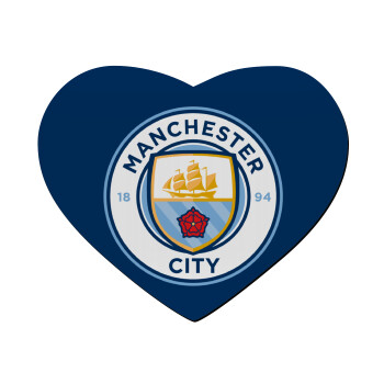 Manchester City FC , Mousepad καρδιά 23x20cm