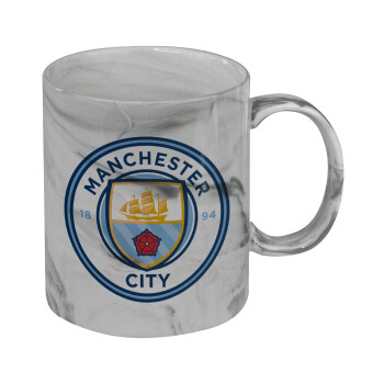 Manchester City FC , Κούπα κεραμική, marble style (μάρμαρο), 330ml