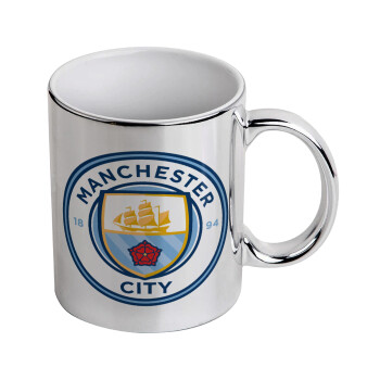 Manchester City FC , Κούπα κεραμική, ασημένια καθρέπτης, 330ml