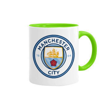 Manchester City FC , Mug colored light green, ceramic, 330ml