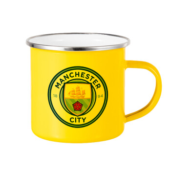 Manchester City FC , Yellow Enamel Metallic Cup 360ml