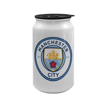 Manchester City FC , Κούπα ταξιδιού μεταλλική με καπάκι (tin-can) 500ml
