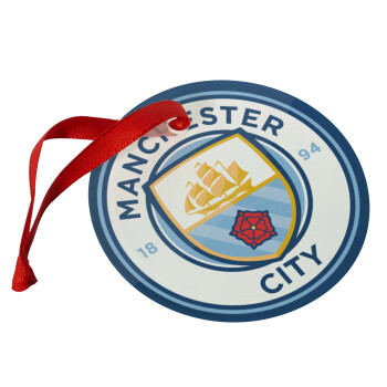 Manchester City FC , Χριστουγεννιάτικο στολίδι γυάλινο 9cm