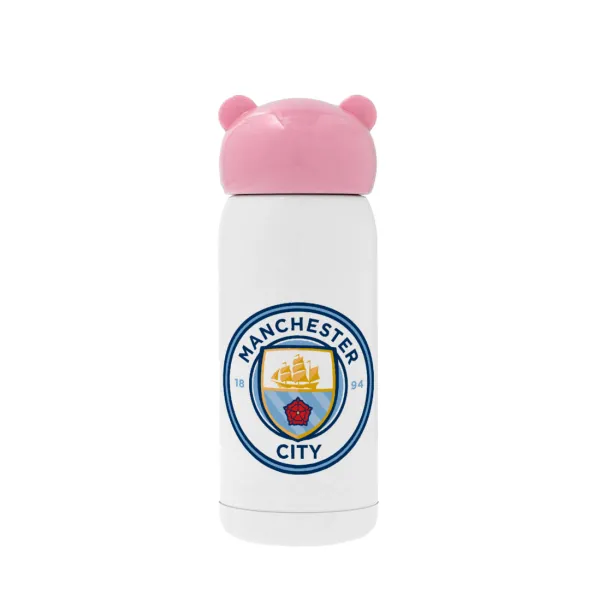 Manchester City FC — Ροζ ανοξείδωτο παγούρι θερμό (Stainless steel), 320ml