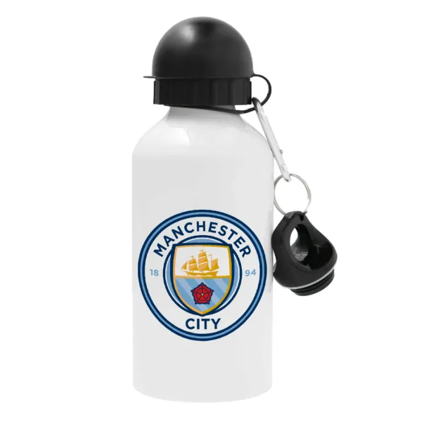 Manchester City FC — Μεταλλικό παγούρι νερού, Λευκό, αλουμινίου 500ml