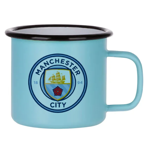 Manchester City FC — Κούπα Μεταλλική εμαγιέ ΜΑΤ σιέλ 360ml