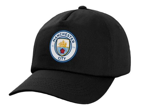 Manchester City FC — Καπέλο Ενηλίκων Baseball, 100% Βαμβακερό,  Μαύρο (ΒΑΜΒΑΚΕΡΟ, ΕΝΗΛΙΚΩΝ, UNISEX, ONE SIZE)