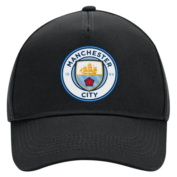 Manchester City FC — Καπέλο Ενηλίκων Ultimate ΜΑΥΡΟ, (100% ΒΑΜΒΑΚΕΡΟ DRILL, ΕΝΗΛΙΚΩΝ, UNISEX, ONE SIZE)
