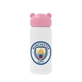 Manchester City FC , Pink stainless steel thermal flask, 320ml