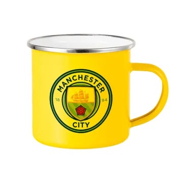 Manchester City FC , Yellow Enamel Metallic Cup 360ml