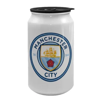 Manchester City FC , Κούπα ταξιδιού μεταλλική με καπάκι (tin-can) 500ml