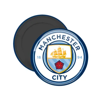 Manchester City FC , Μαγνητάκι ψυγείου στρογγυλό διάστασης 5cm