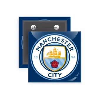 Manchester City FC , Κονκάρδα παραμάνα τετράγωνη 5x5cm