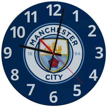 Manchester City FC , Ρολόι τοίχου γυάλινο (30cm)