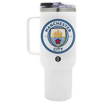 Manchester City FC , Mega Stainless steel Tumbler with lid, double wall 1,2L
