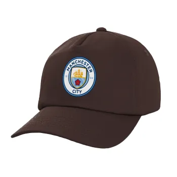 Manchester City FC , Καπέλο Ενηλίκων Baseball, 100% Βαμβακερό, Chocolate, Καφέ (ΒΑΜΒΑΚΕΡΟ, ΕΝΗΛΙΚΩΝ, UNISEX, ONE SIZE)