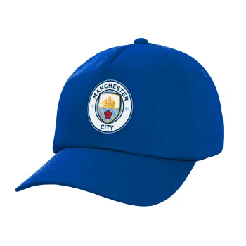 Manchester City FC , Twill Καπέλο παιδικό ΜΠΛΕ (100% ΒΑΜΒΑΚΕΡΟ, ΠΑΙΔΙΚΟ, UNISEX)