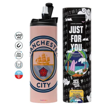 Manchester City FC , Tumbler stainless steel PINK 600ml