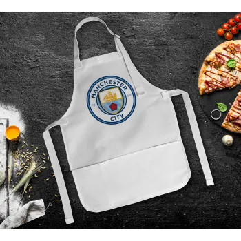 Manchester City FC , Ποδιά Σεφ Ολόσωμη Παιδική (με ρυθμιστικά και 2 τσέπες)