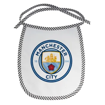 Manchester City FC , Σαλιάρα μωρού αλέκιαστη με κορδόνι Μαύρη