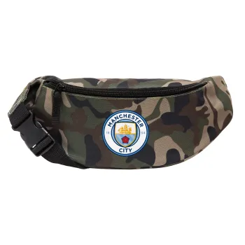 Manchester City FC , Unisex τσαντάκι μέσης (μπανάνα) χρώματος παραλλαγή Jungle με 2 τσέπες
