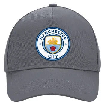 Manchester City FC , Καπέλο Ενηλίκων Ultimate Γκρι, (100% ΒΑΜΒΑΚΕΡΟ DRILL, ΕΝΗΛΙΚΩΝ, UNISEX, ONE SIZE)