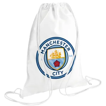 Manchester City FC , Backpack pouch GYMBAG white (28x40cm)