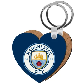 Manchester City FC , Μπρελόκ Ξύλινο καρδιά MDF