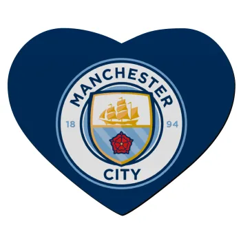Manchester City FC , Mousepad heart 23x20cm