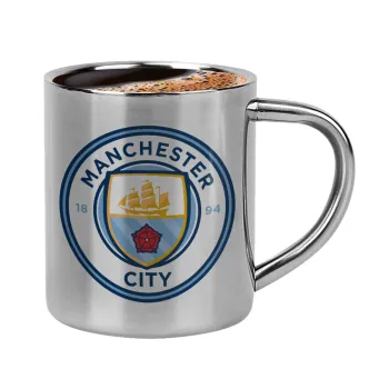 Manchester City FC , Double-wall metal cup for espresso (220ml)