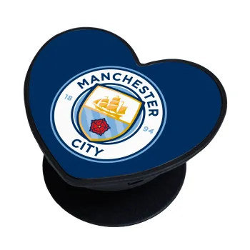 Manchester City FC , Phone Holders Stand  καρδιά Μαύρο Βάση Στήριξης Κινητού στο Χέρι