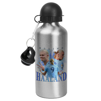 Erling Haaland, Metallic water jug, Silver, aluminum 500ml
