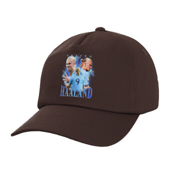 Erling Haaland, Adult Baseball Cap, 100% Cotton, Chocolate (COTTON, ADULT, UNISEX, ONE SIZE)