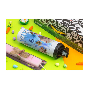 Erling Haaland, Easter candle,Travel Tumbler 2 Lids, with metal straw & cleaning brush & aromatic flat candle (30cm) (PINK)