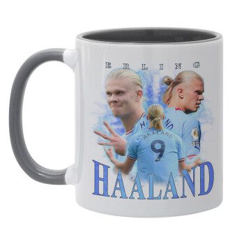 Erling Haaland, Κούπα χρωματιστή γκρι, κεραμική, 330ml
