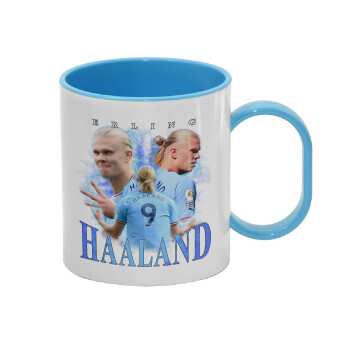 Erling Haaland, Κούπα (πλαστική) (BPA-FREE) Polymer Μπλε για παιδιά, 330ml