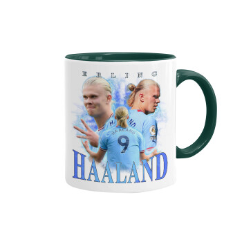 Erling Haaland, Κούπα χρωματιστή πράσινη, κεραμική, 330ml