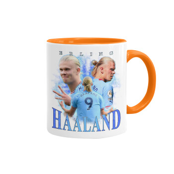 Erling Haaland, Κούπα χρωματιστή πορτοκαλί, κεραμική, 330ml