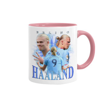 Erling Haaland, Κούπα χρωματιστή ροζ, κεραμική, 330ml