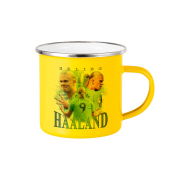 Erling Haaland, Yellow Enamel Metallic Cup 360ml